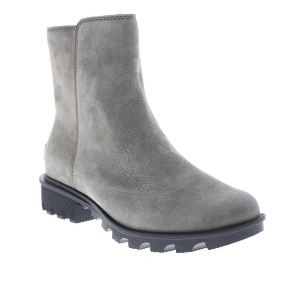 Sorel Shoes - Sorel Gray Leather Round Toe Phoenix Side Zip Casual Dress Boots Size 8